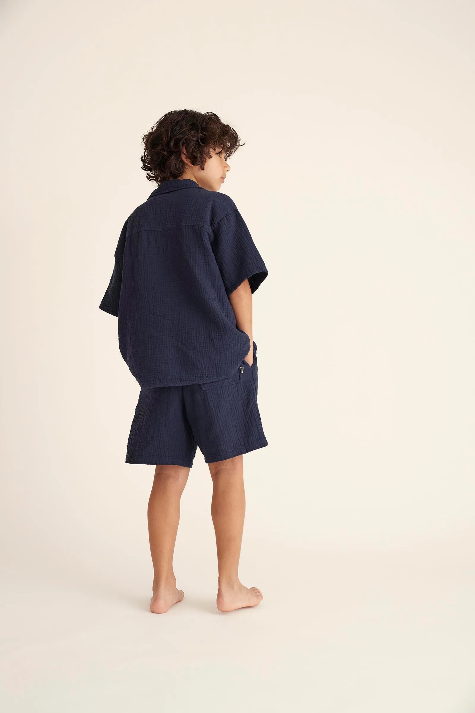 ABEL NAVY GAUZE SHIRT