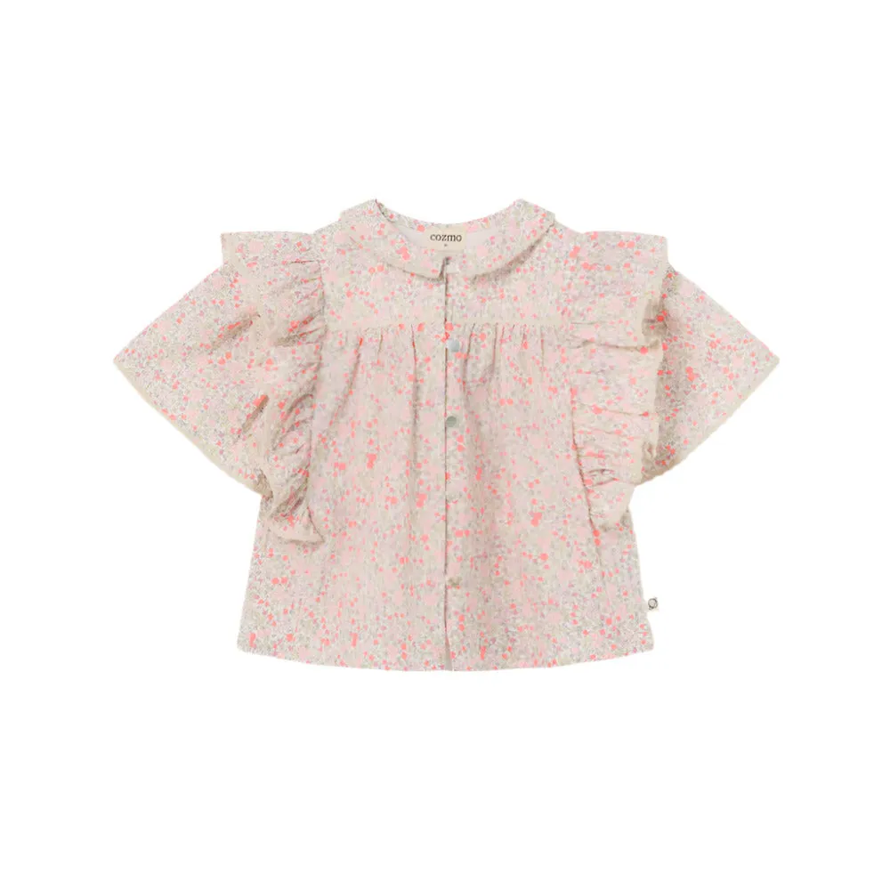 ADA CORAL PINK FLORAL SHIRT