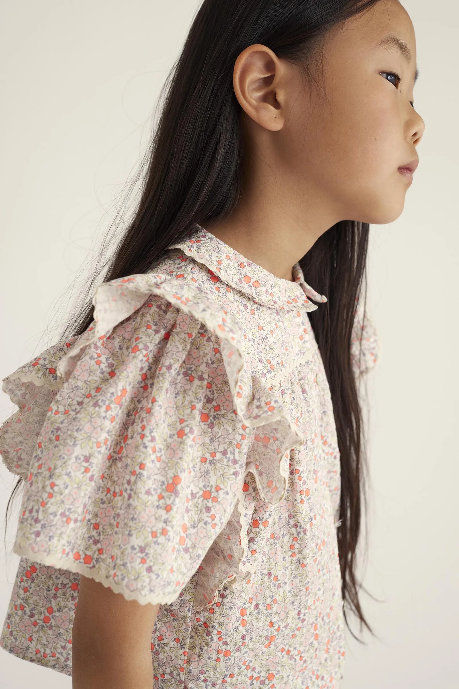ADA CORAL PINK FLORAL SHIRT