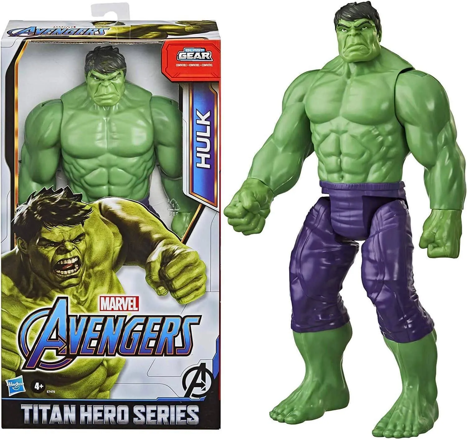 Avengers Marvel Titan Hero Series Blast Gear Deluxe Hulk 12-inch Action Figure