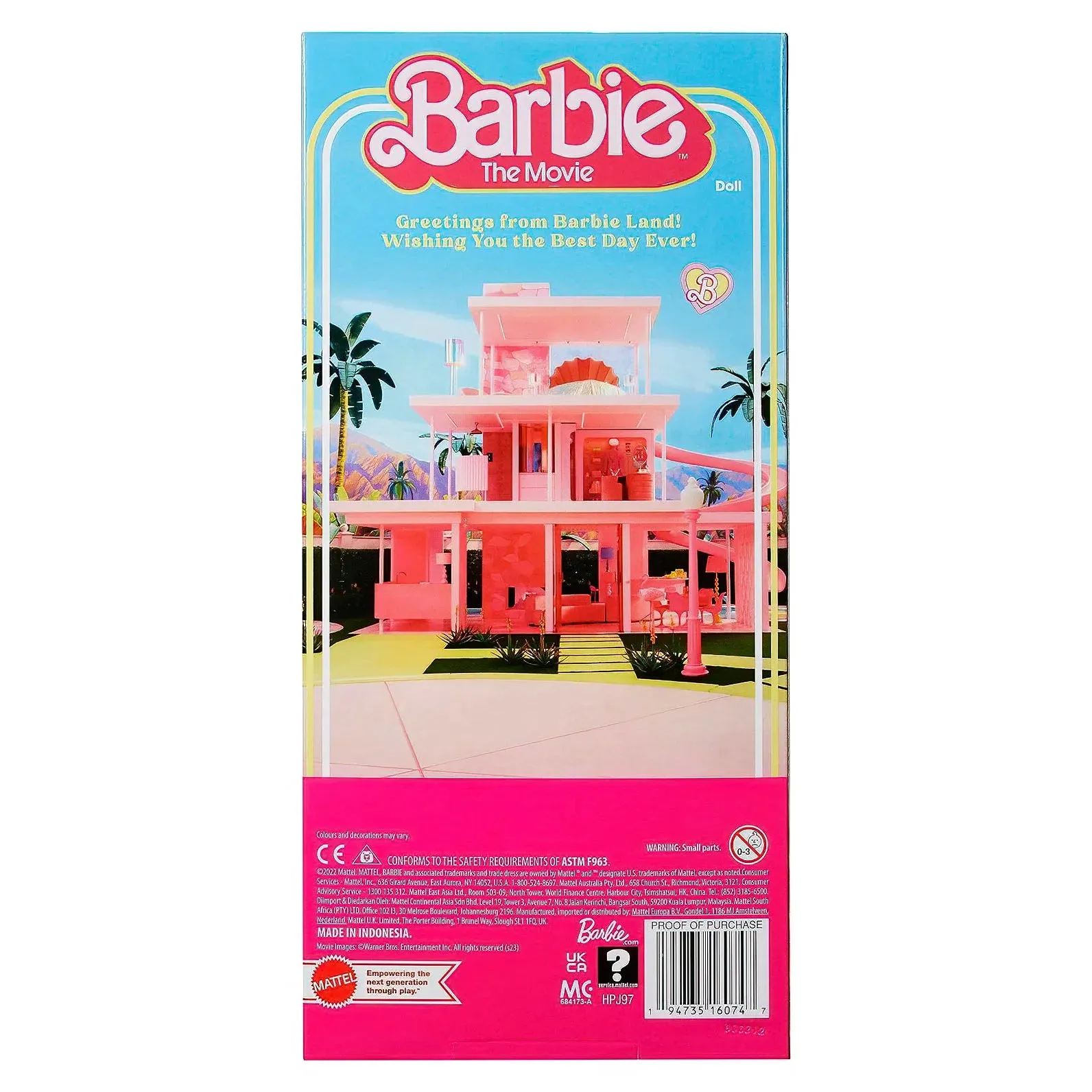 BARBIE Movie Ken Doll Pastel Stripes Beach Set