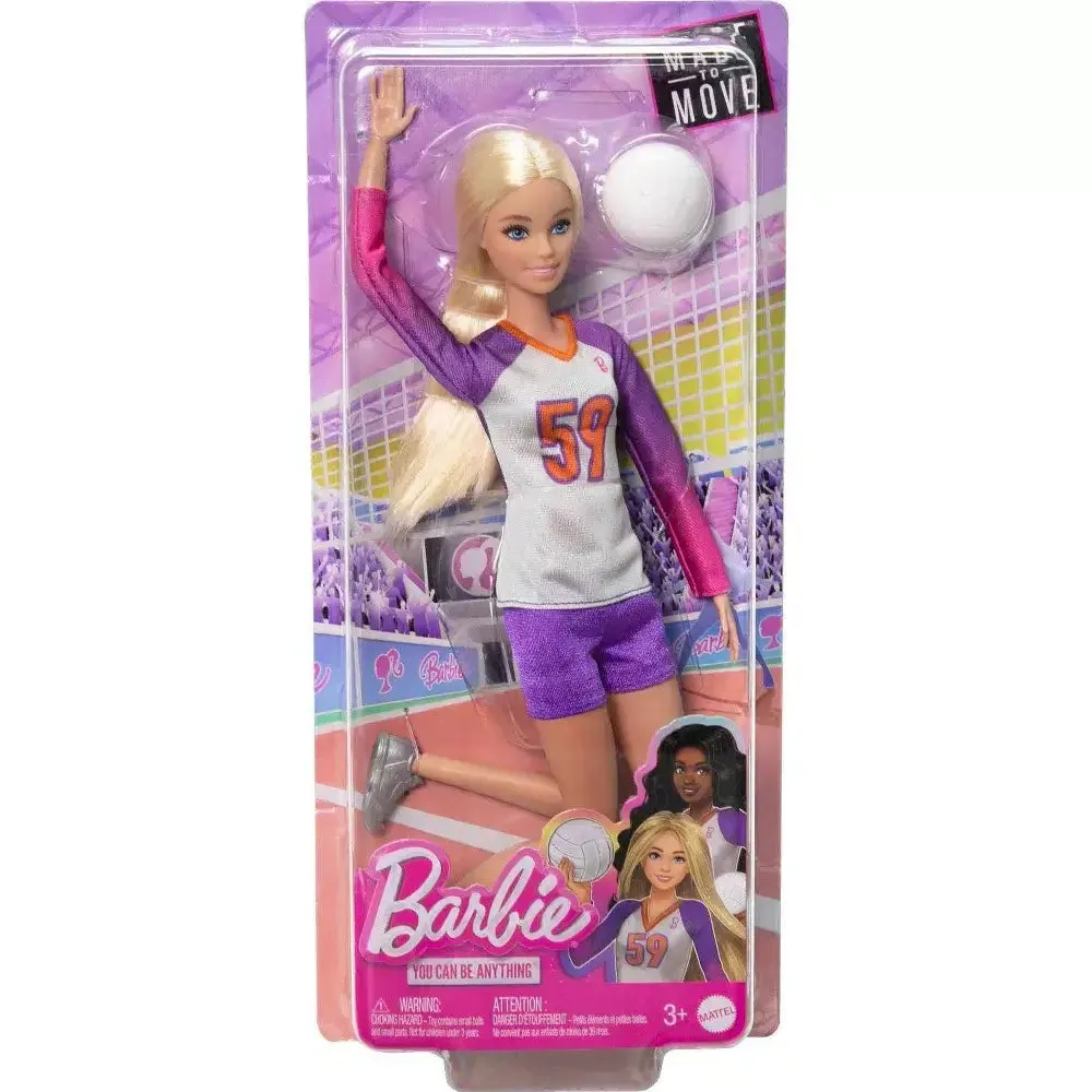 Barbie You Can Be Anything Made To Move Career Volleyball Player Doll
