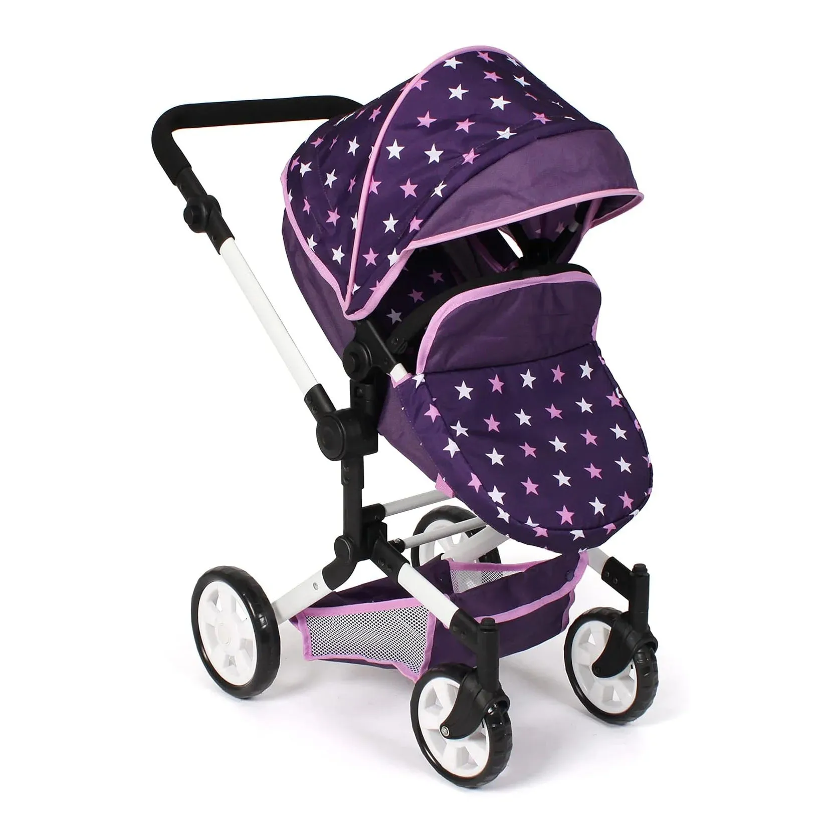 Bayer Chic 2000 Linus Doll's Pram - Stars Purple