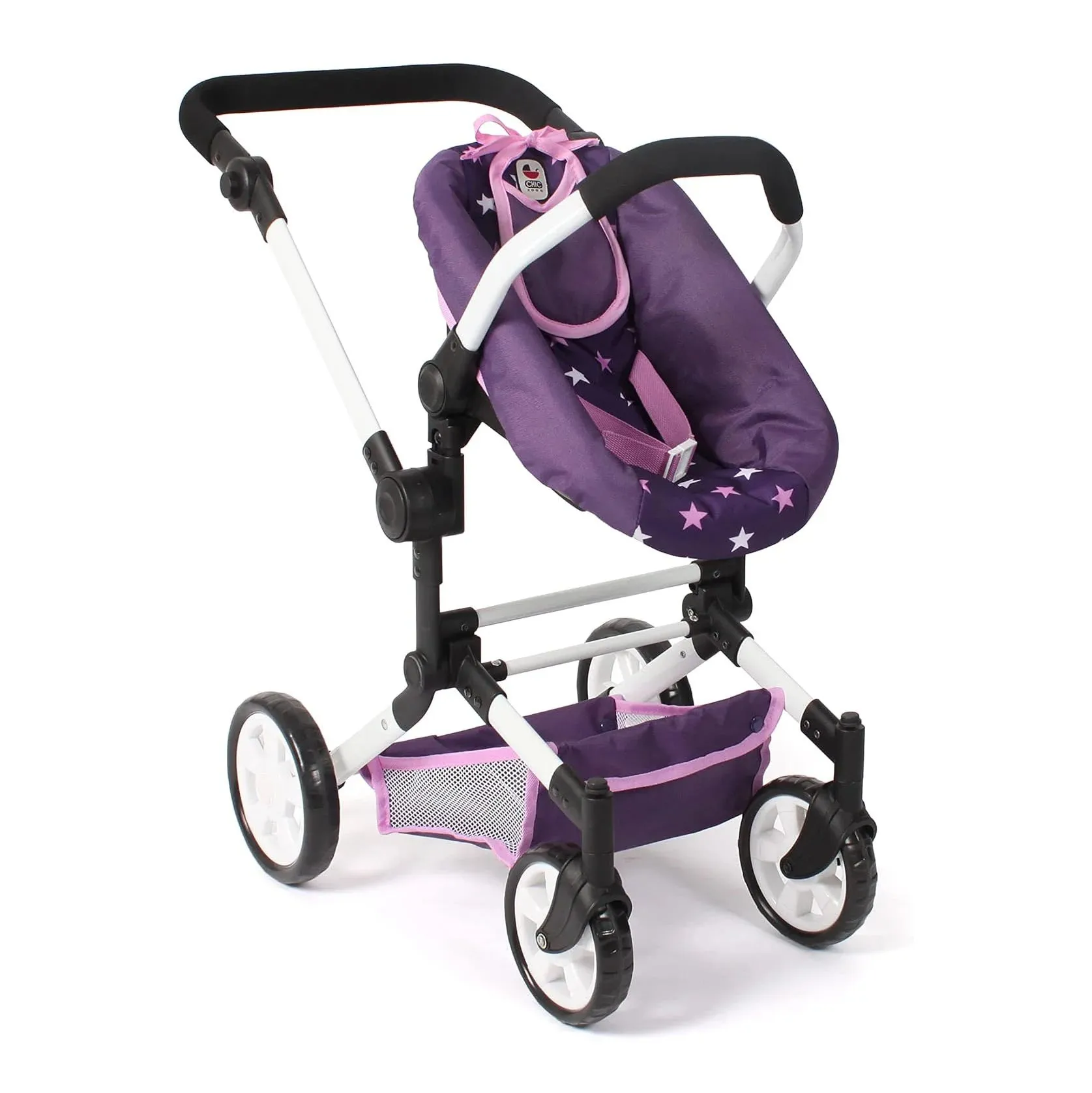 Bayer Chic 2000 Linus Doll's Pram - Stars Purple