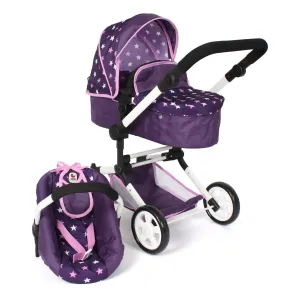 Bayer Chic 2000 Linus Doll's Pram - Stars Purple