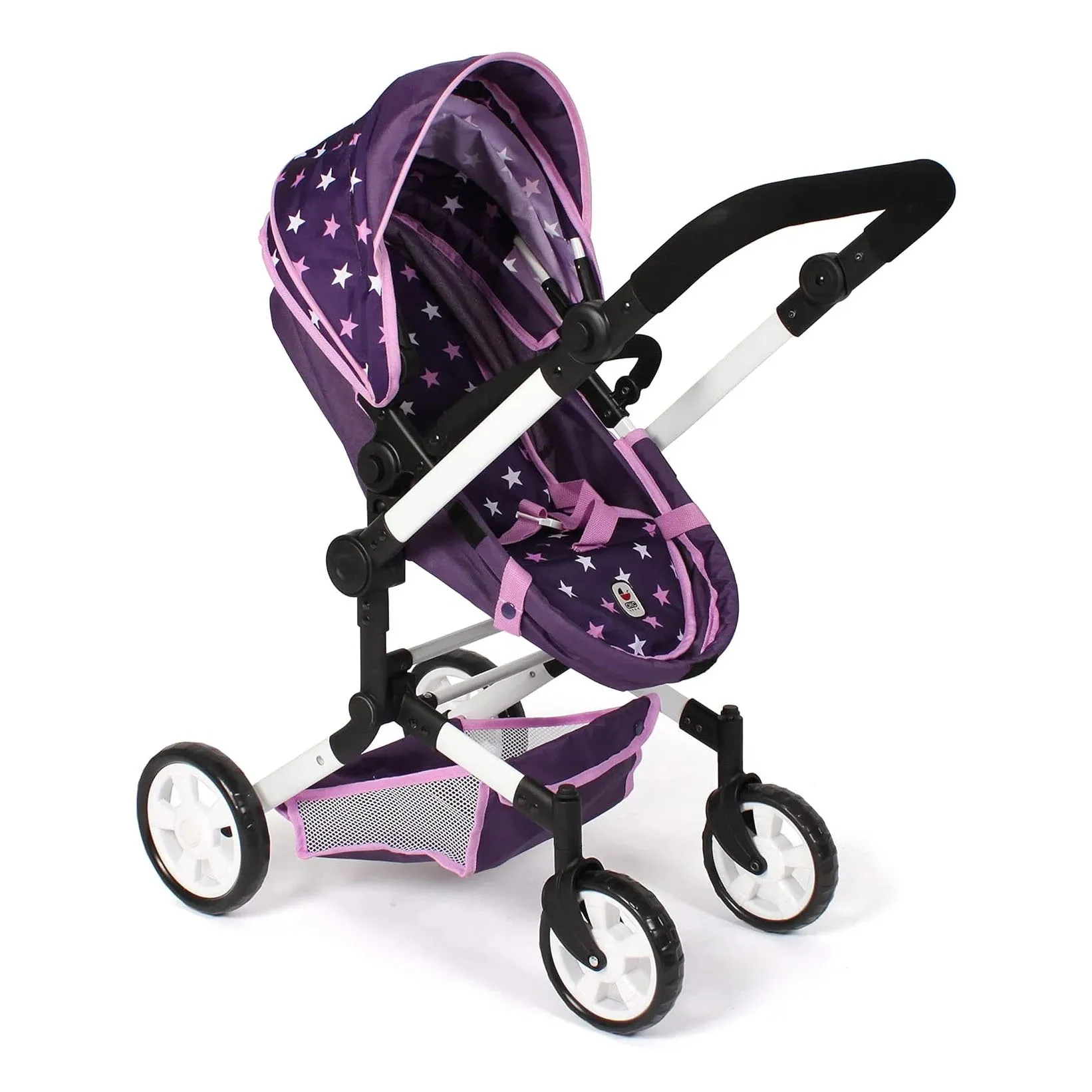 Bayer Chic 2000 Linus Doll's Pram - Stars Purple
