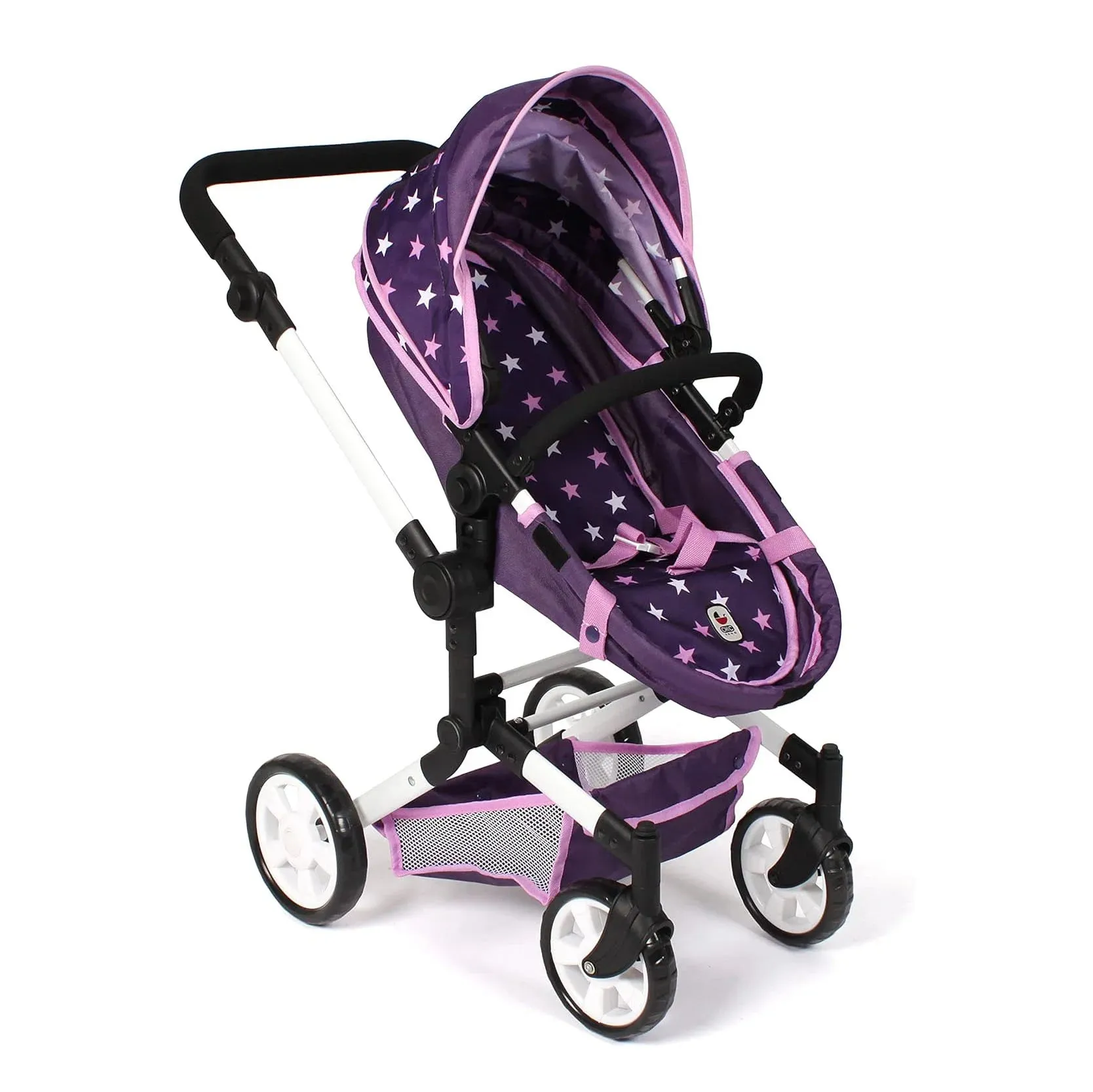 Bayer Chic 2000 Linus Doll's Pram - Stars Purple