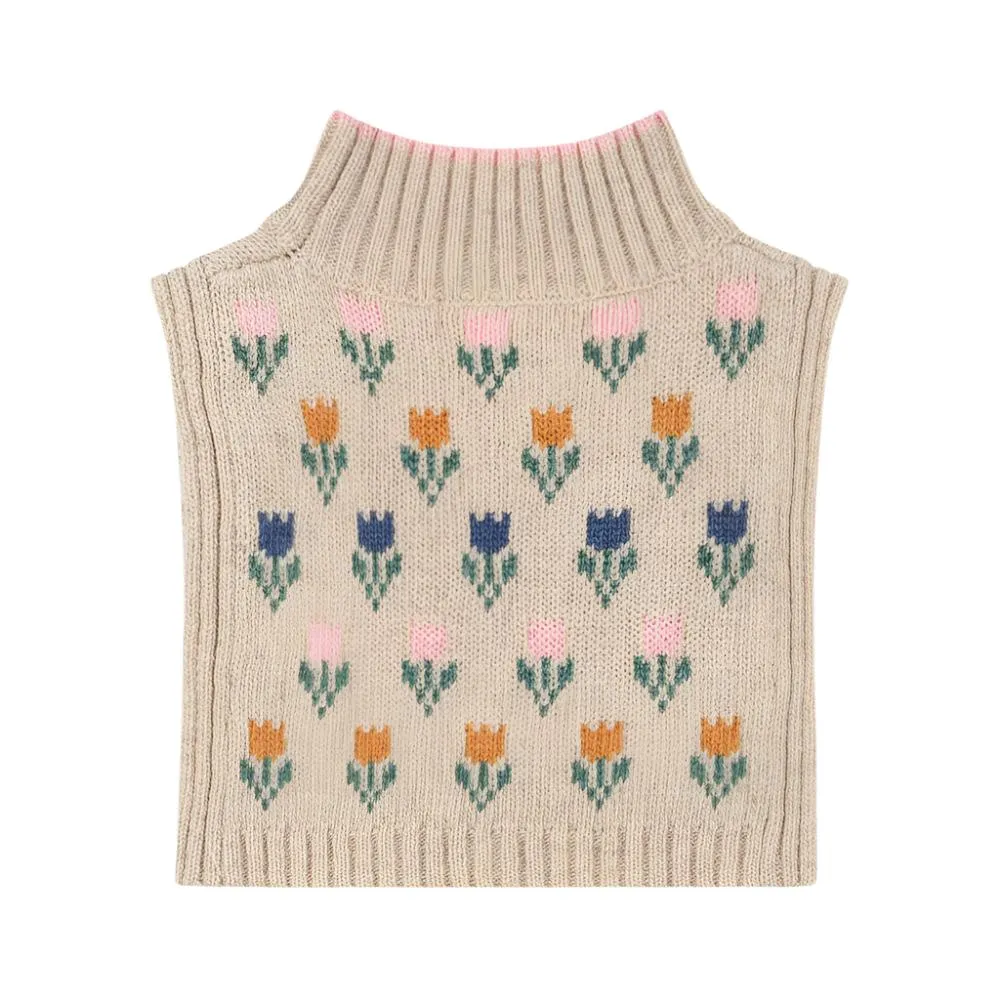 BELOU TULIP KNIT NECKWARMER