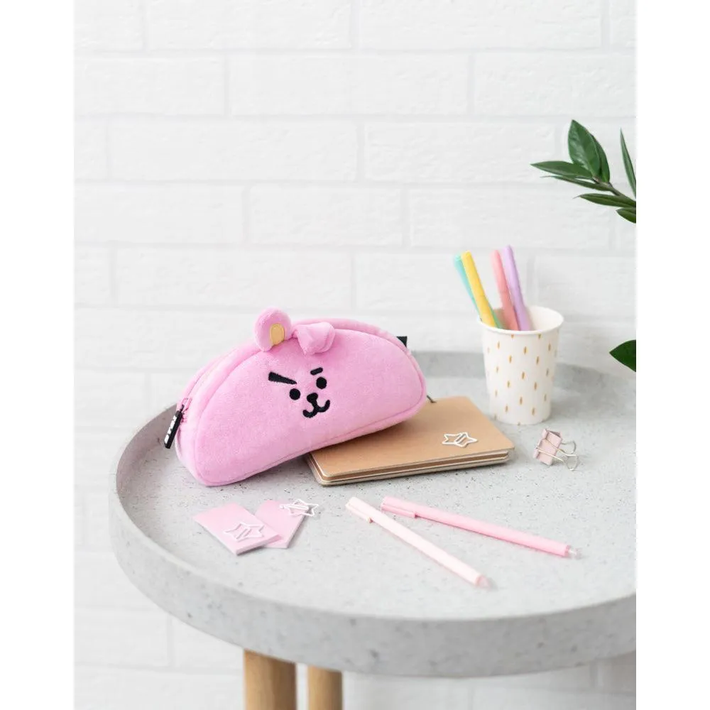 BT21 Baby Series Cooky Soft Plush Pencil Case - Pink