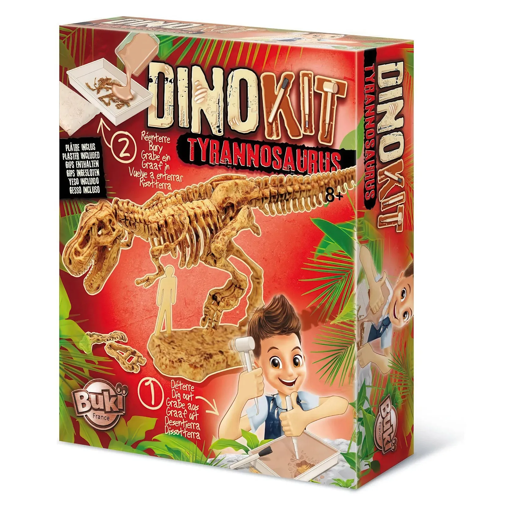 BUKI France Dino Kit Tyrannosaurus Dinosaur Fossil Set