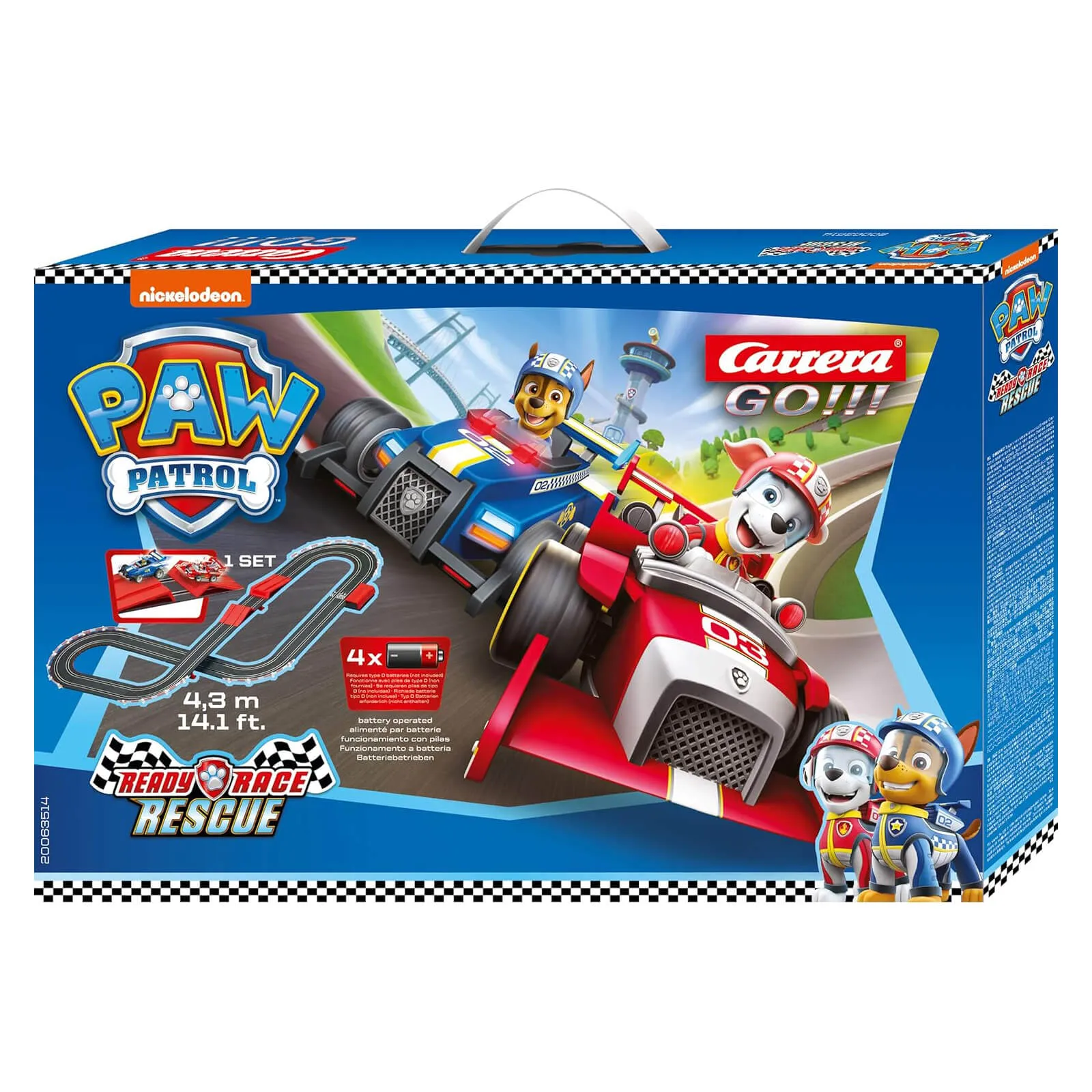 Carrera GO!!! PAW Patrol Ready Race Rescue Slot Car Set