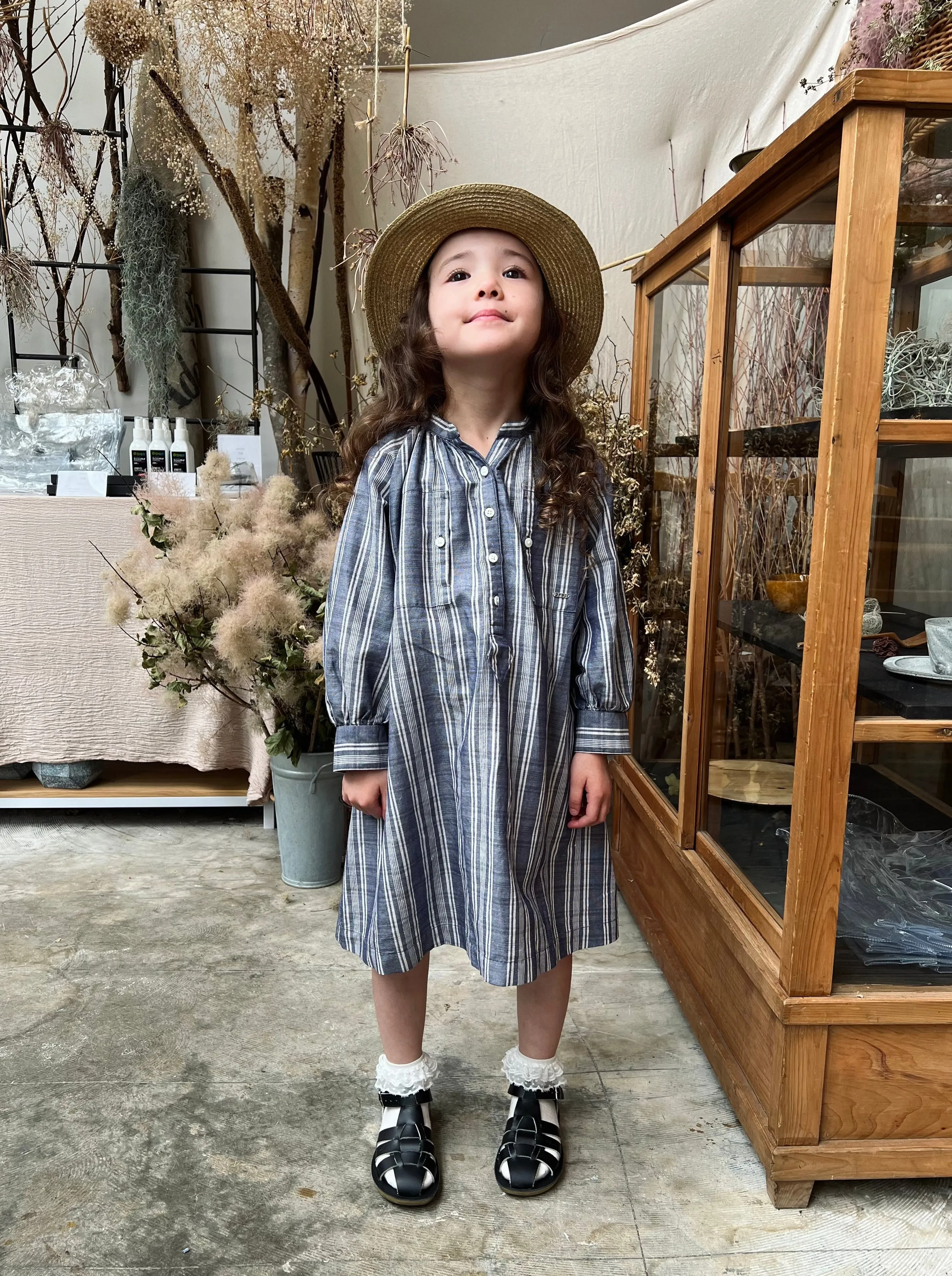 COTTON X LINEN ROYAL OXFORD DRESS
