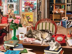 Cozy Bookshop (1797pz) - 500 Piece Jigsaw Puzzle White Mountain