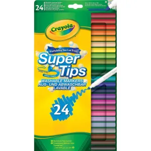 Crayola Super Tips Washable Coloured Markers Pack of 24