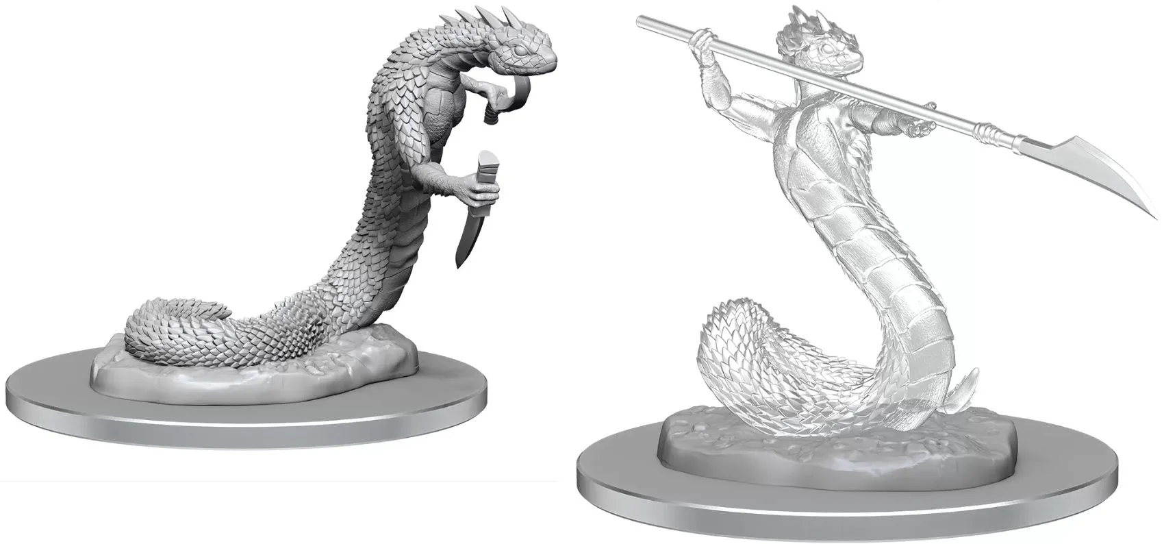 Critical Role Unpainted Miniatures Serpentfolk & Serpentfolk Ghost