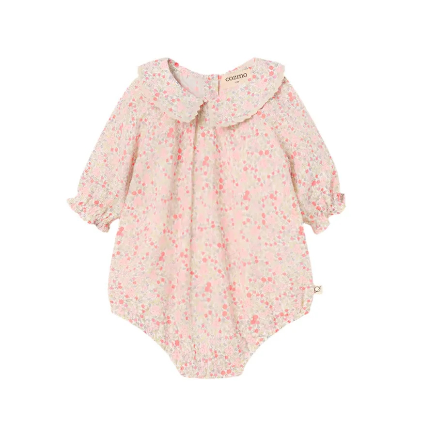 ELSA FLORAL ONESIE - CORAL