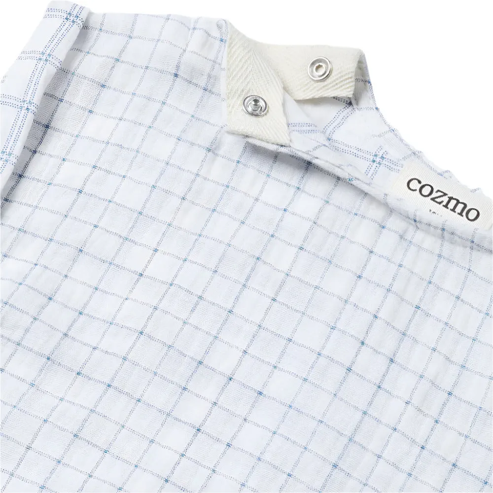 HANNES BLUE PLAID BABY TOP