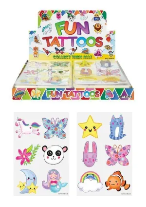 Hendrandt N51430 Mini Cute Temporary Tattoo Sheets - Assorted
