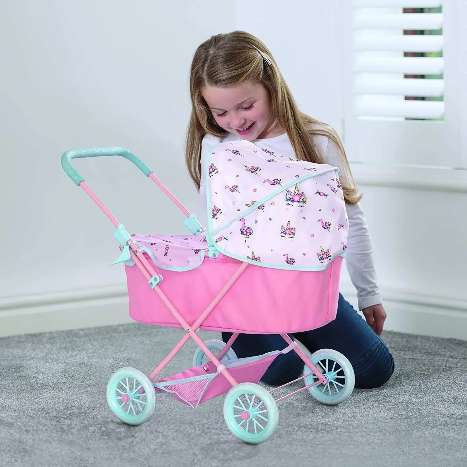 HTI Babyboo Junior Baby Doll Pushchair Roamer Pram