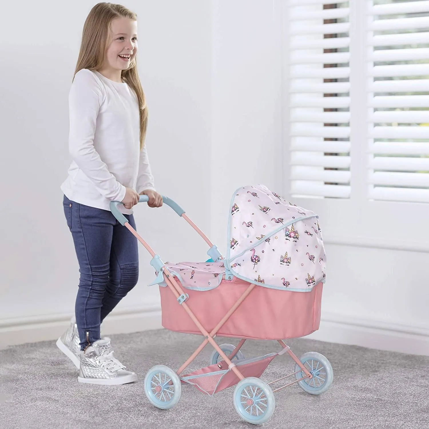 HTI Babyboo Junior Baby Doll Pushchair Roamer Pram
