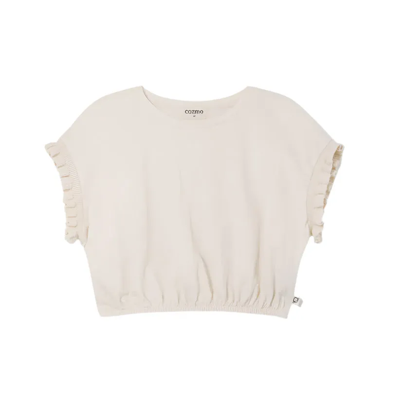 JADA IVORY SLUB TOP