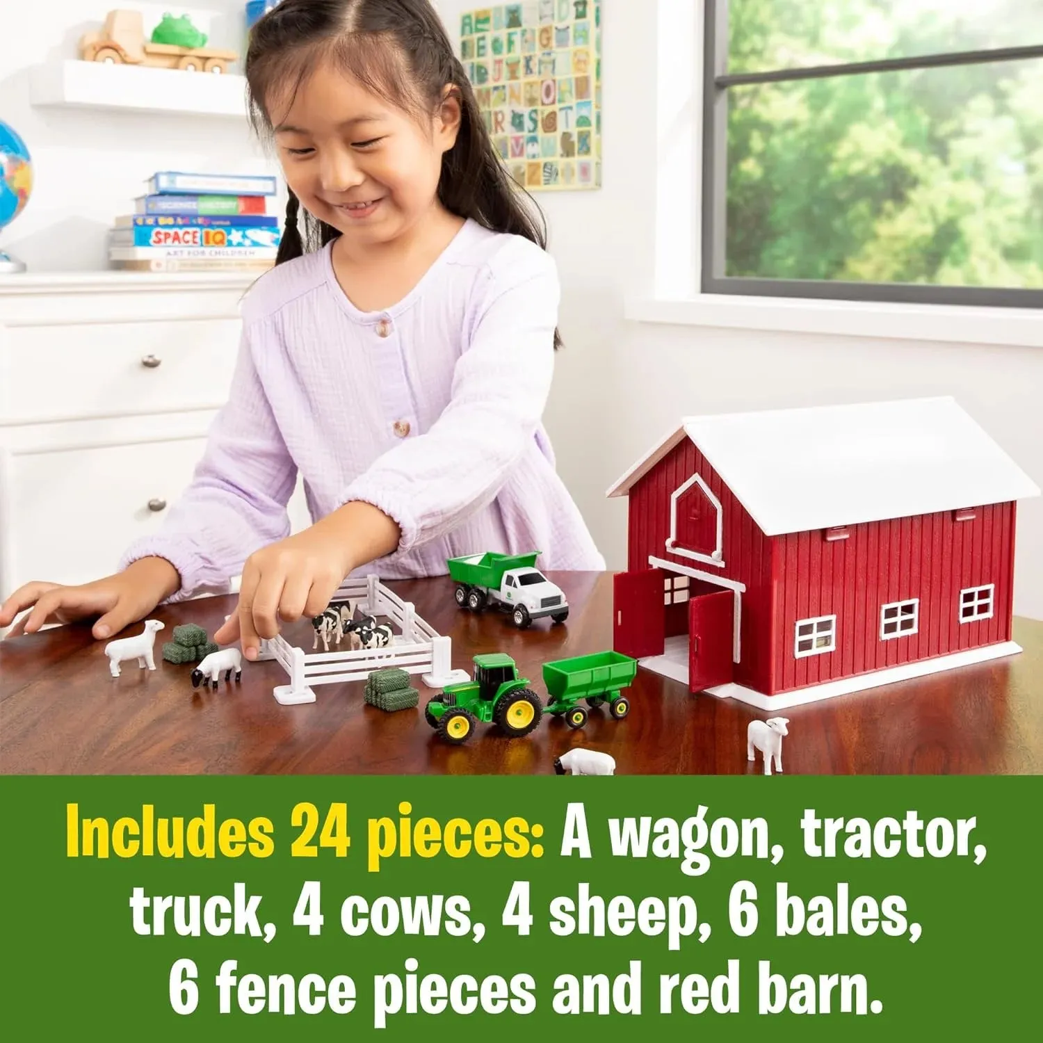 John Deere 24pc Farm Playset