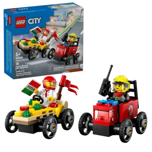 LEGO CITY 60458 Pizza vs. Fire Truck Race Car Pack