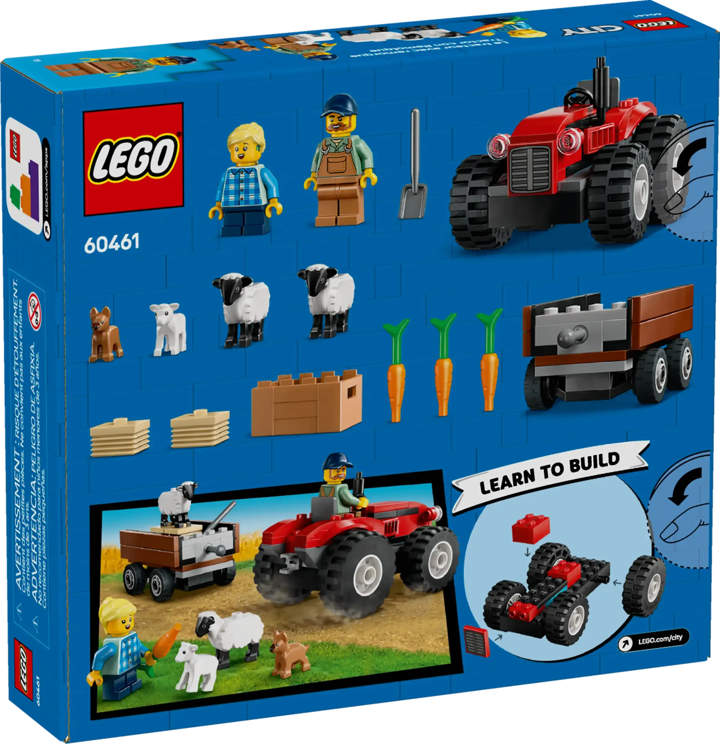LEGO CITY 60461 Red Farm Tractor with Trailer & Sheep