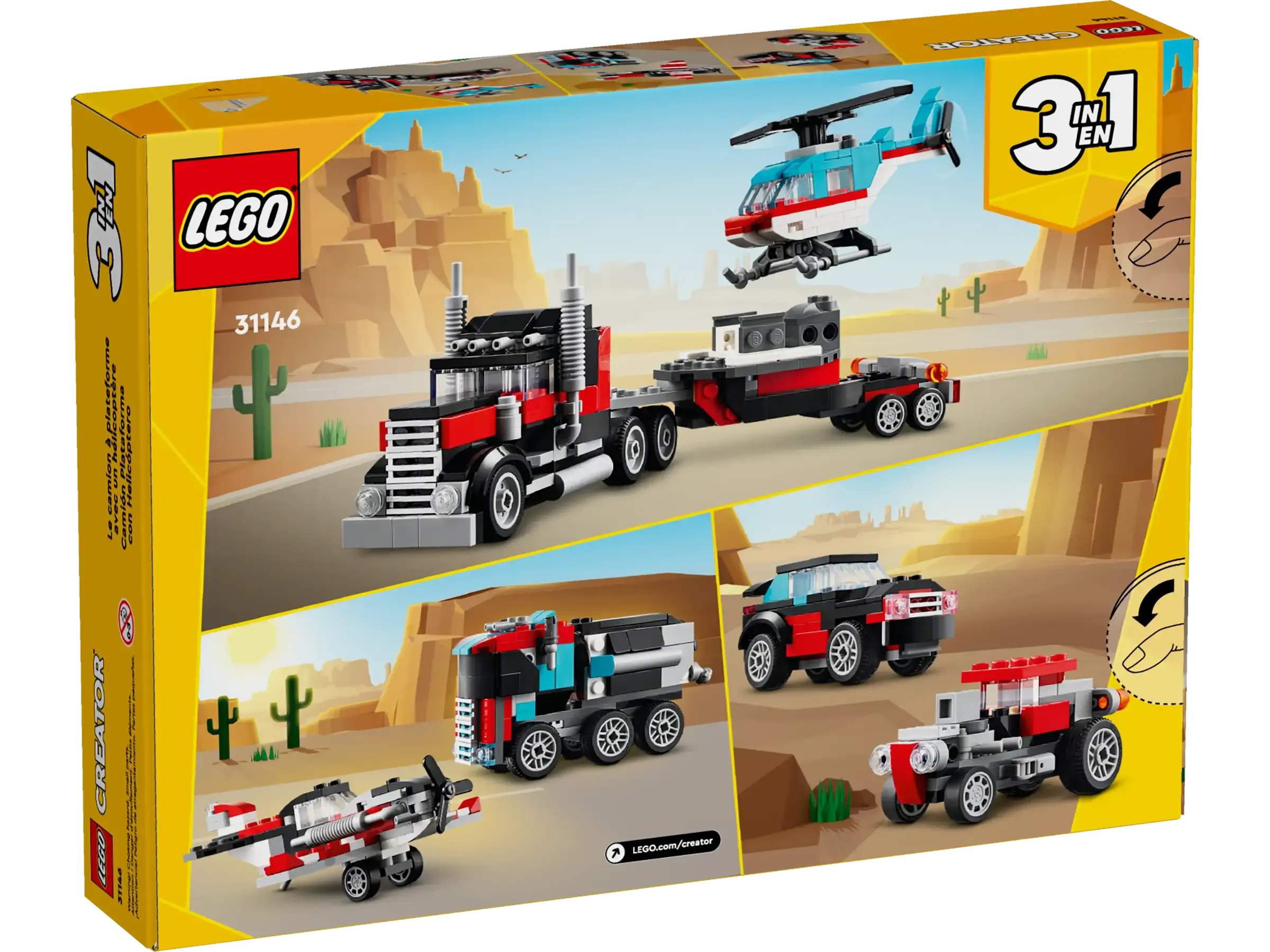 LEGO CREATOR 31146 Flatbed Truck with Helicopter