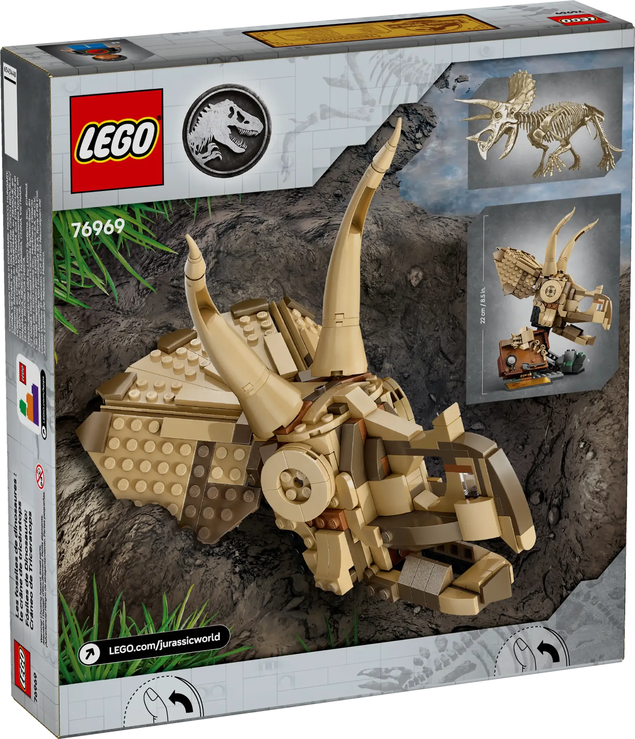 LEGO JURASSIC WORLD 76969 Dinosaur Fossils: Triceratops Skull