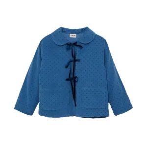 LEILA VELOR FLAKES JACKET - BLUE