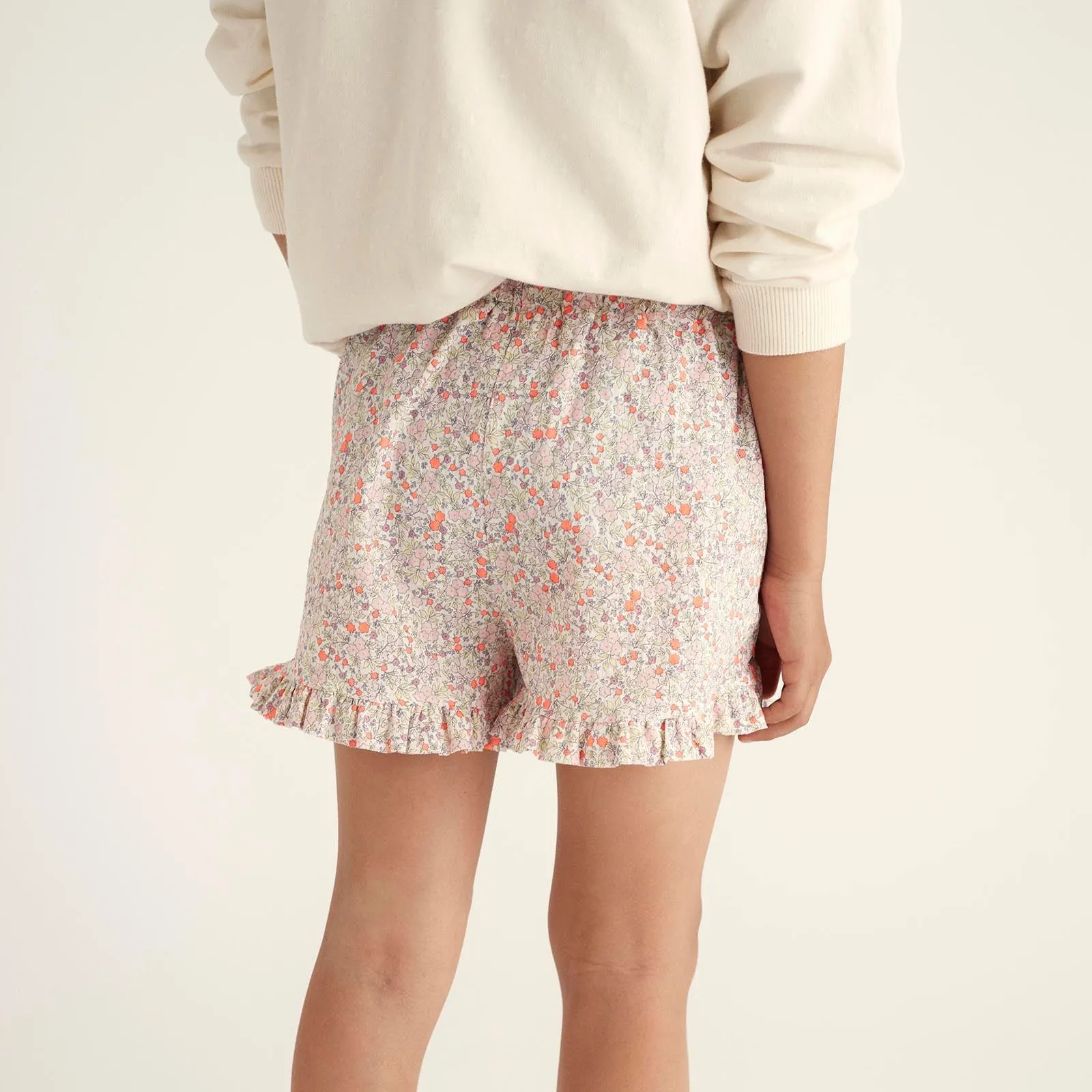 LINA CORAL PINK FLORAL SHORTS