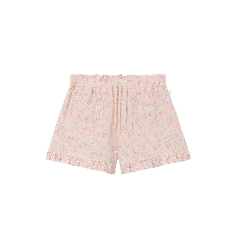 LINA CORAL PINK FLORAL SHORTS