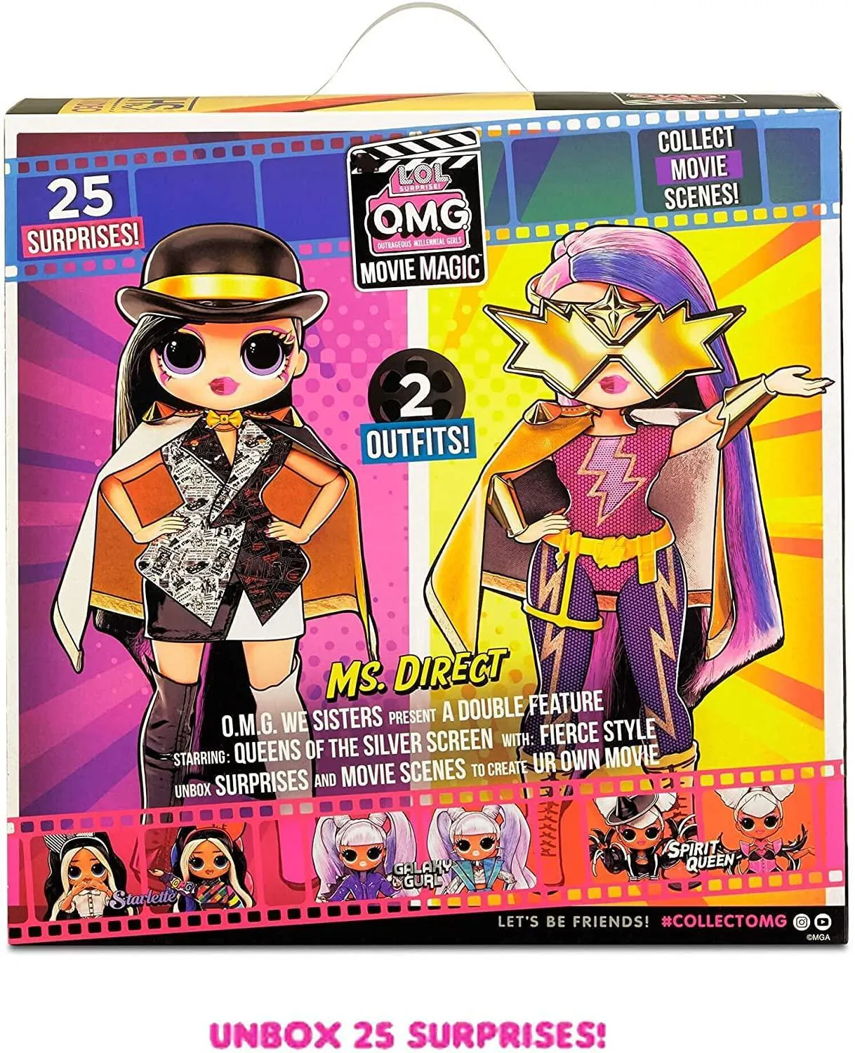 L.O.L. Surprise OMG Movie Magic Ms Direct Fashion Doll with 25 Surprises