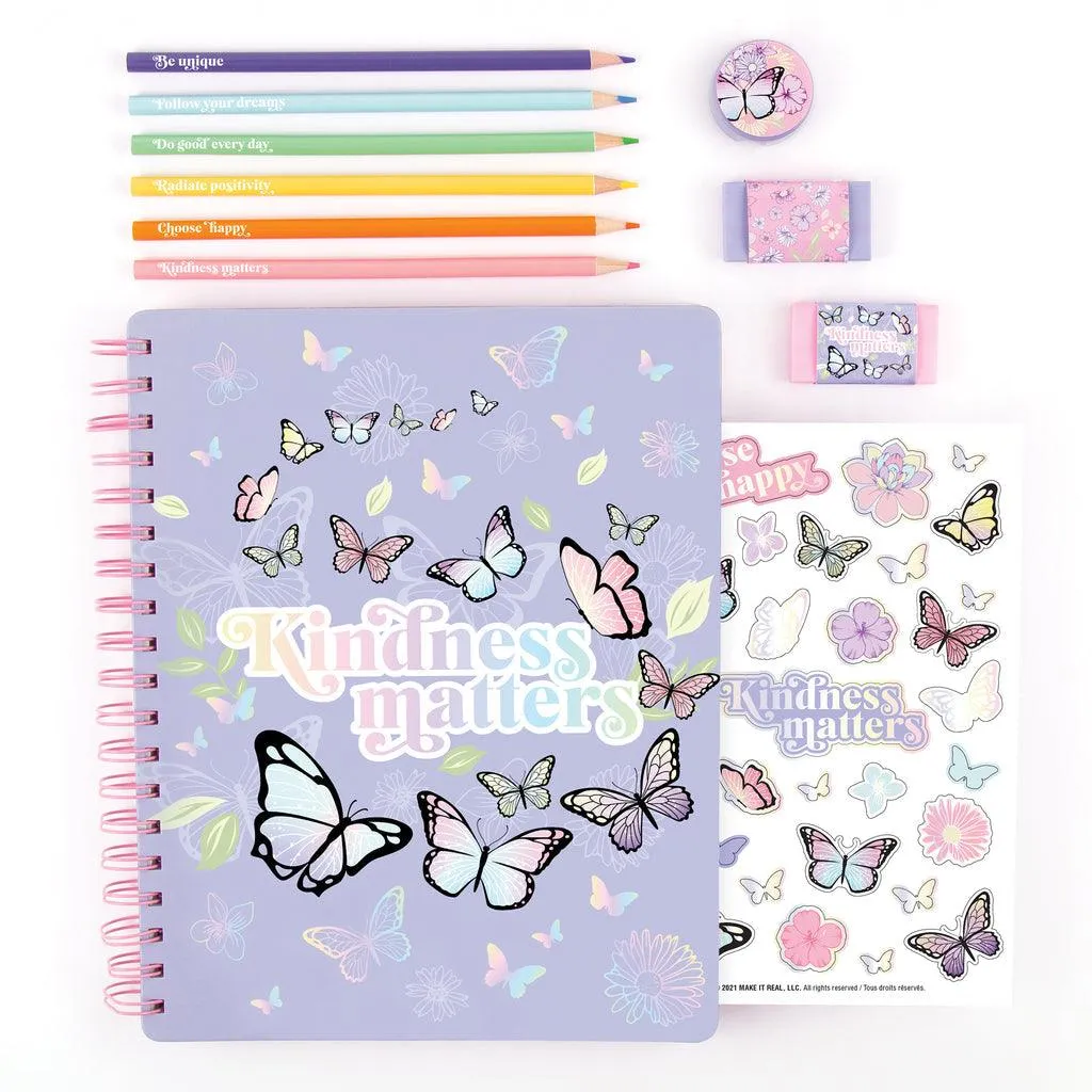 Make it Real 3C4G  Butterfly All-In-1 Sketchbook Set