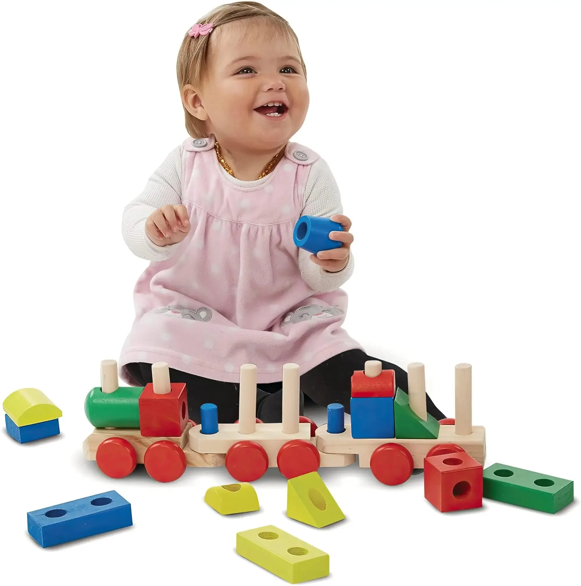 Melissa & Doug 10572 Wooden Stacking Train Toddler Toy