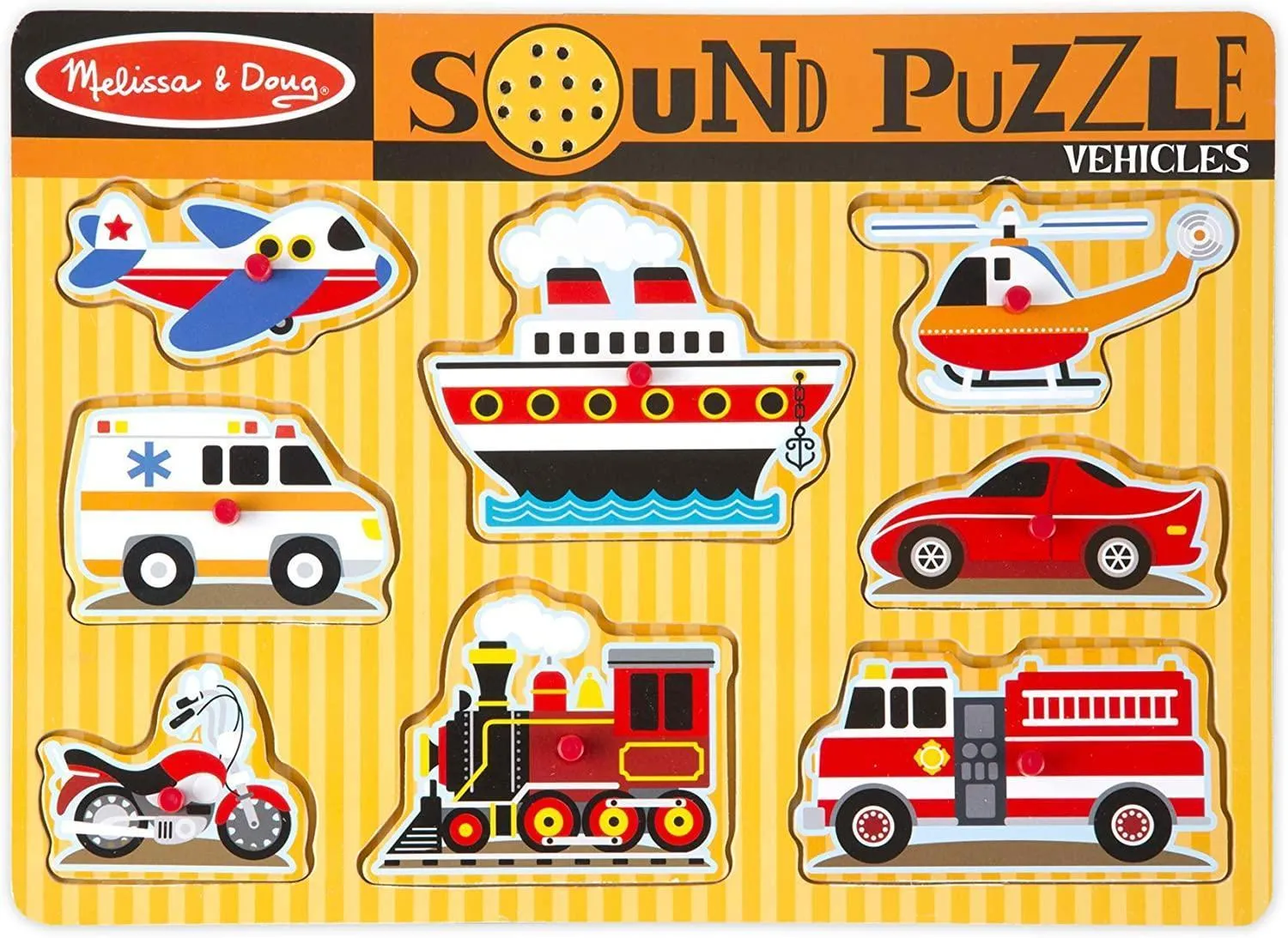Melissa & Doug Wooden Vehicles Sound Puzzle
