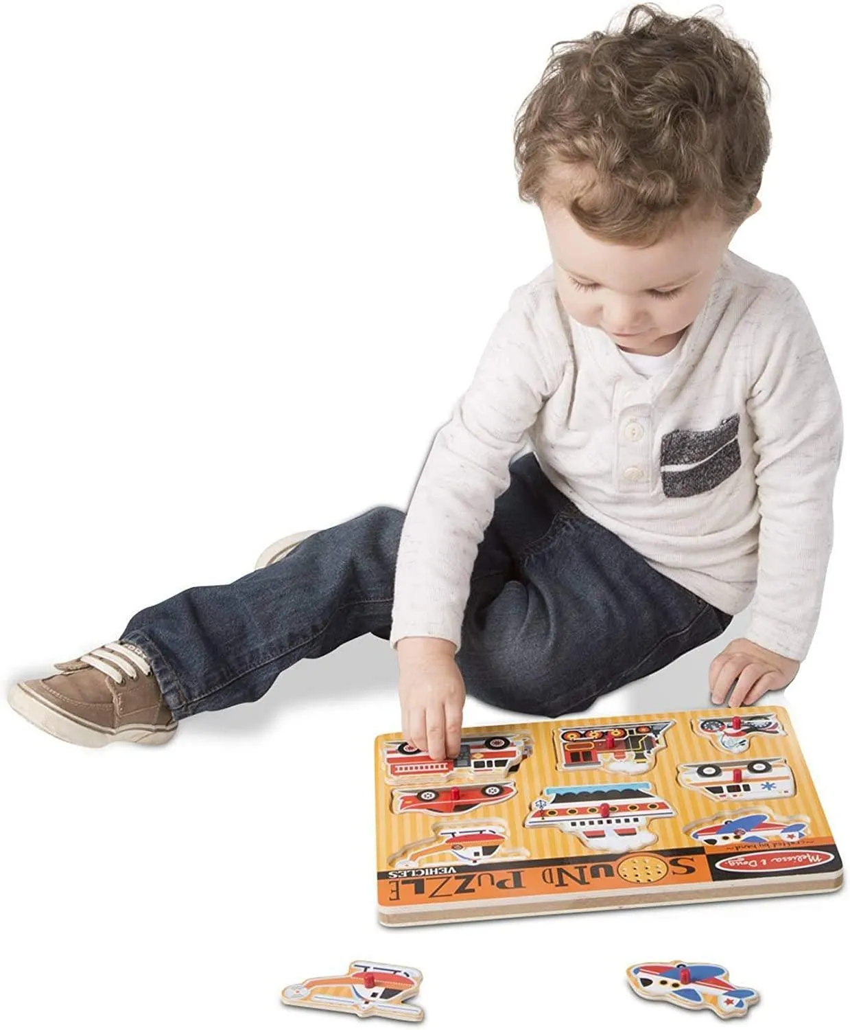 Melissa & Doug Wooden Vehicles Sound Puzzle