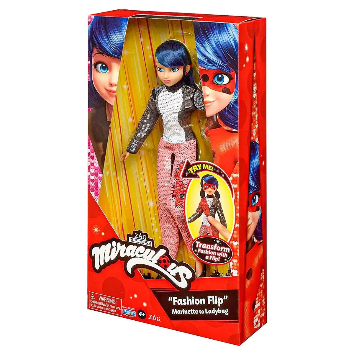 Miraculous Ladybug Fashion Flip Marinette to Ladybug Doll