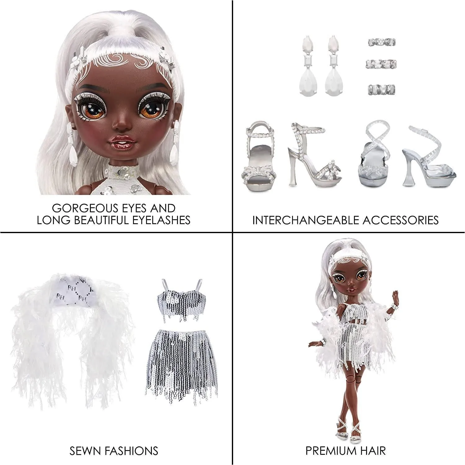 Rainbow High Rainbow Divas Doll - Silver Ayesha Sterling
