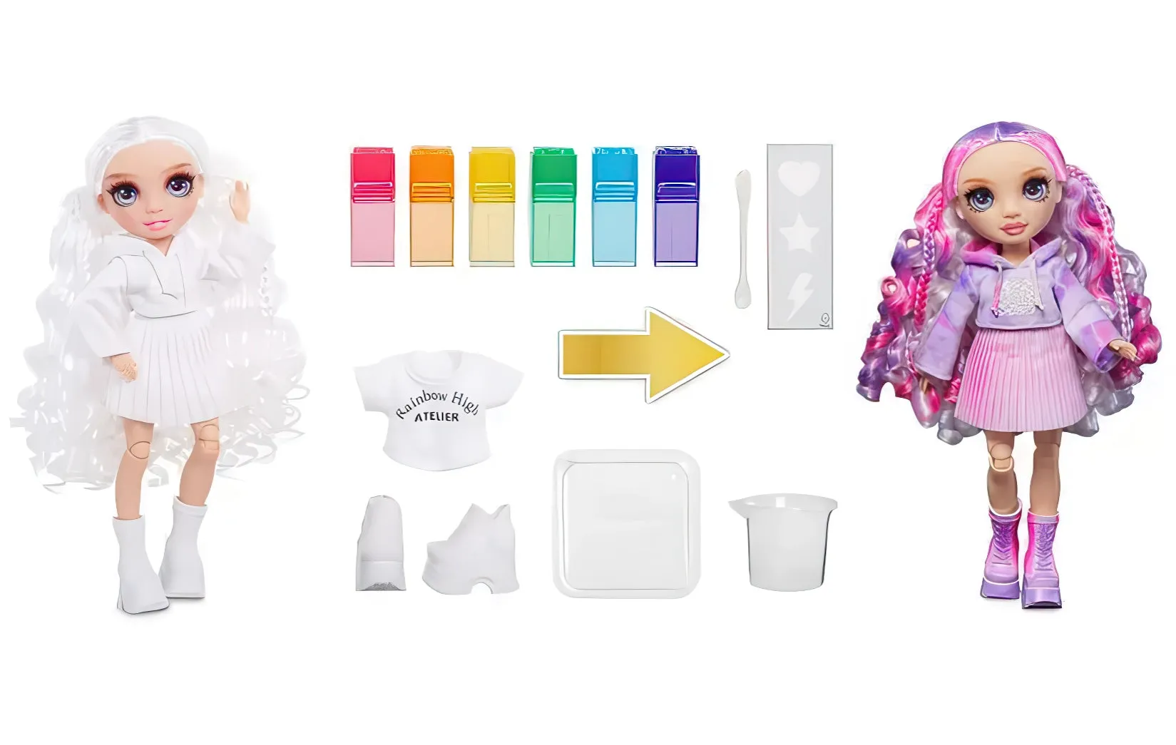 Rainbow High Watercolour & Create Fashion DIY Doll - Purple Eyes