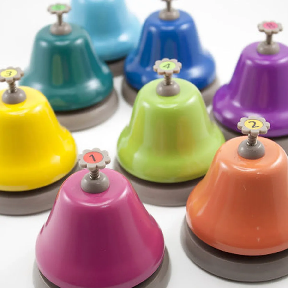 Rainbow Music Desk Bells - 8pc