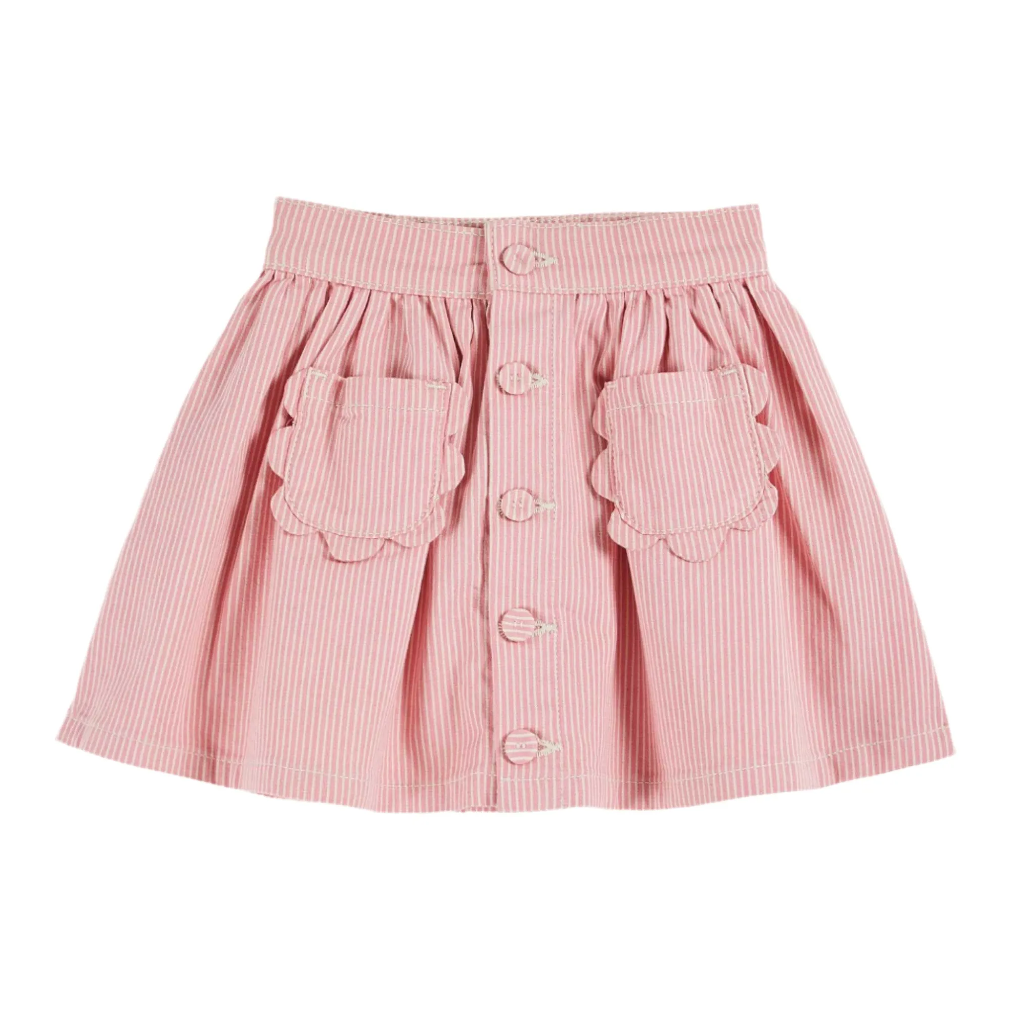 ROSE STRIPE CIRCLE POCKET SKIRT