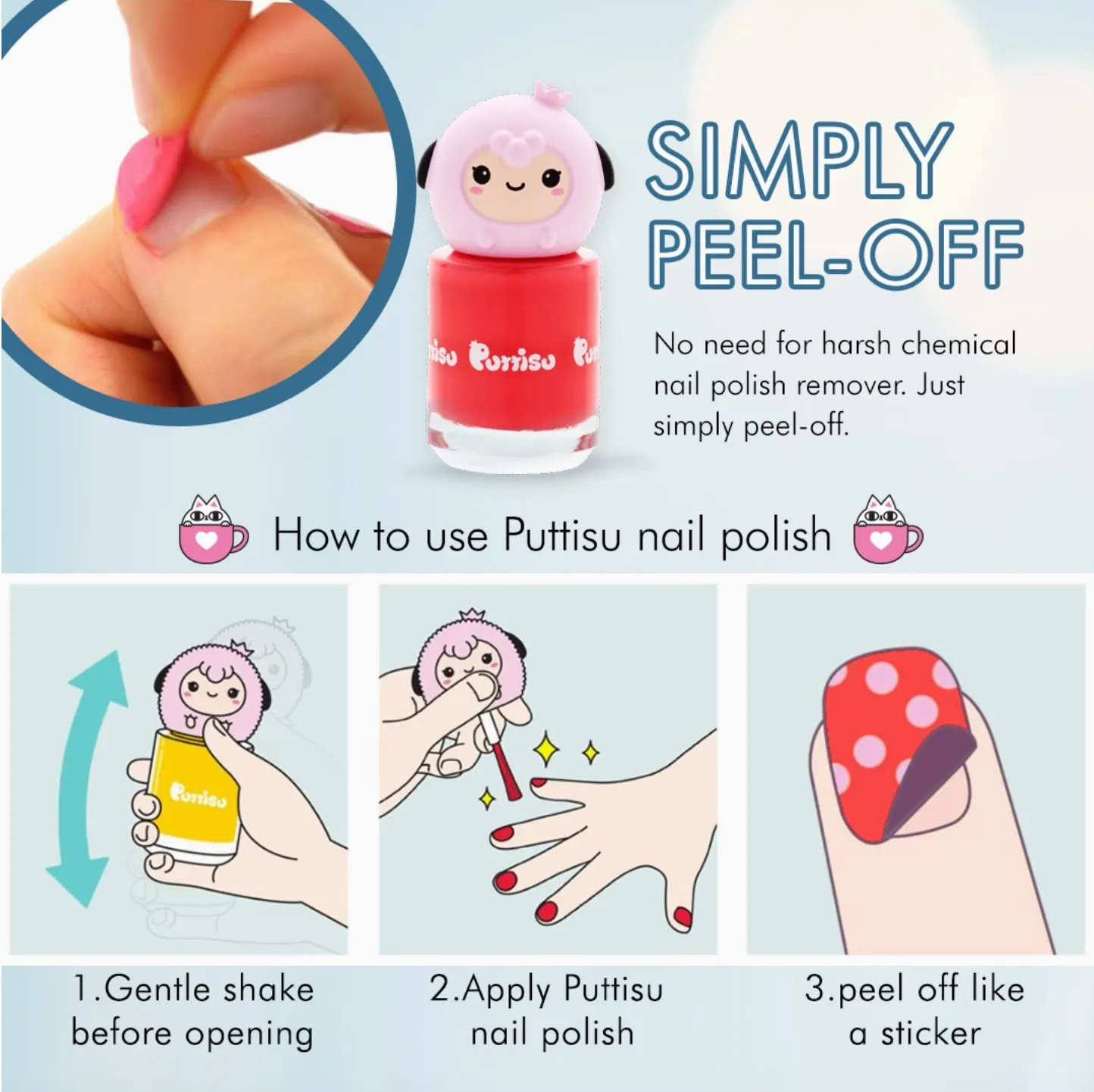 SAFE PEEL-OFF NAIL POLISH - PEARLIZED TWINKLE YELLOW