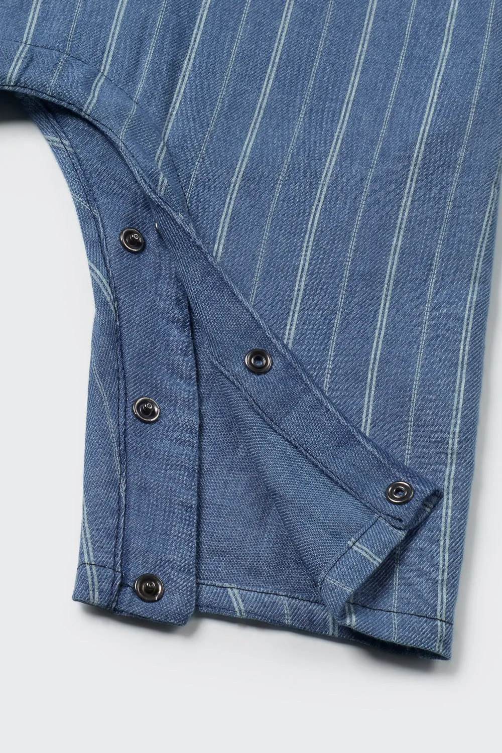 SAM STRIPE DENIM OVERALLS
