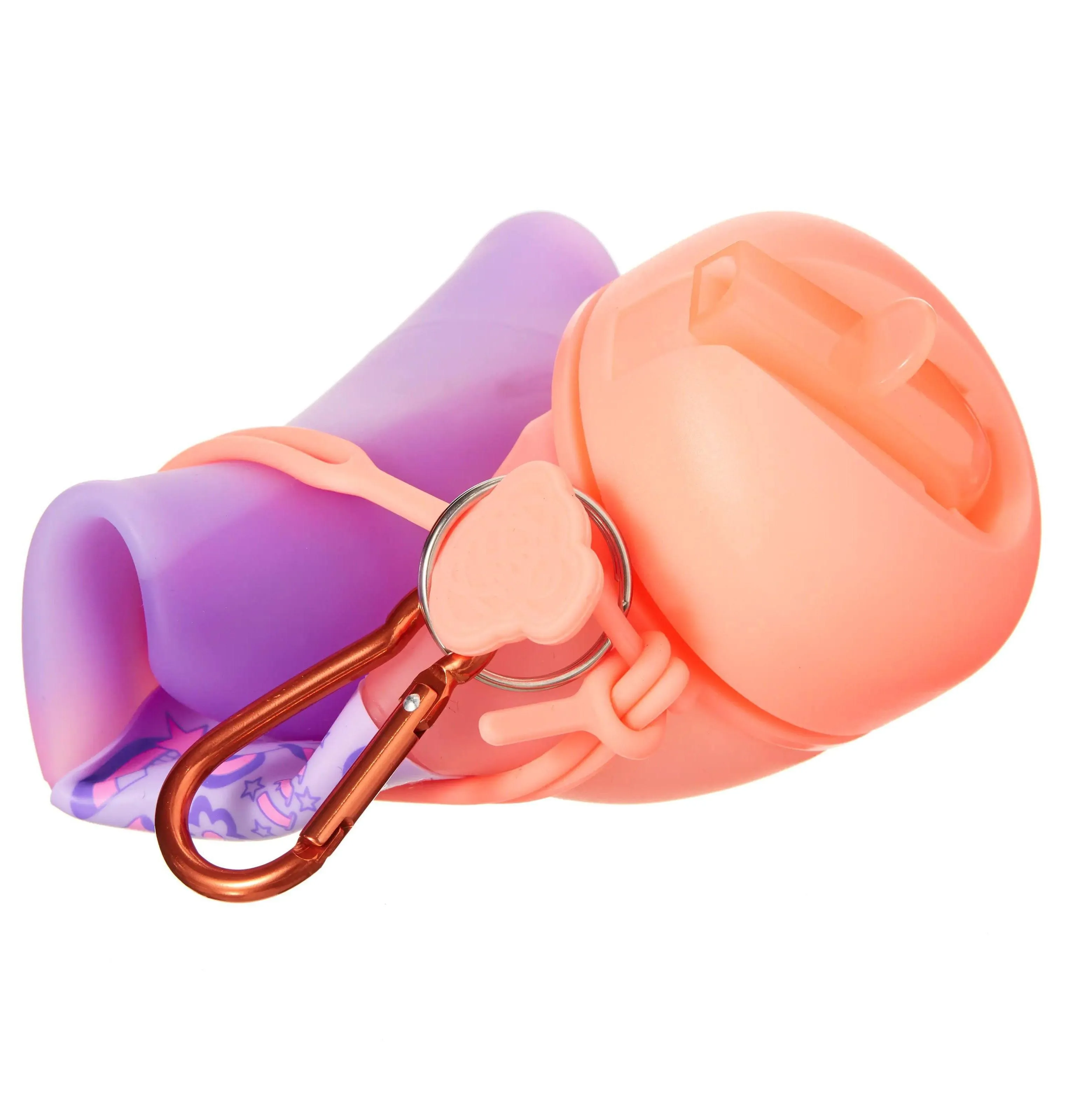 SMIGGLE Golly Silicone Roll Drink Bottle - Coral