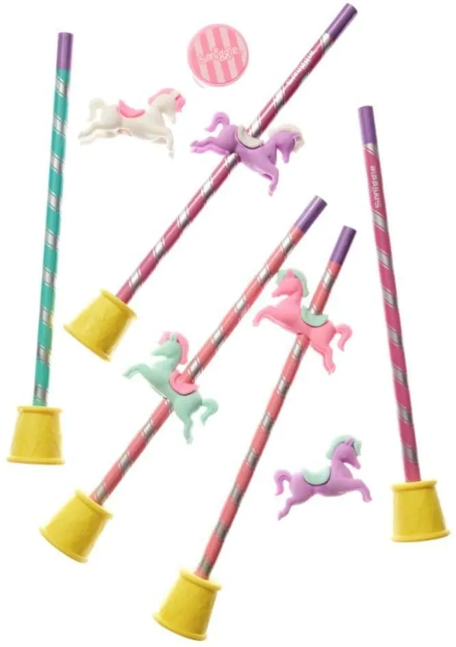 SMIGGLE Grand Carousel Pencil & Eraser Set