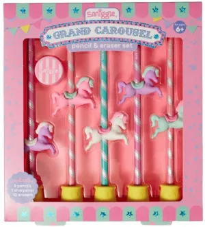 SMIGGLE Grand Carousel Pencil & Eraser Set