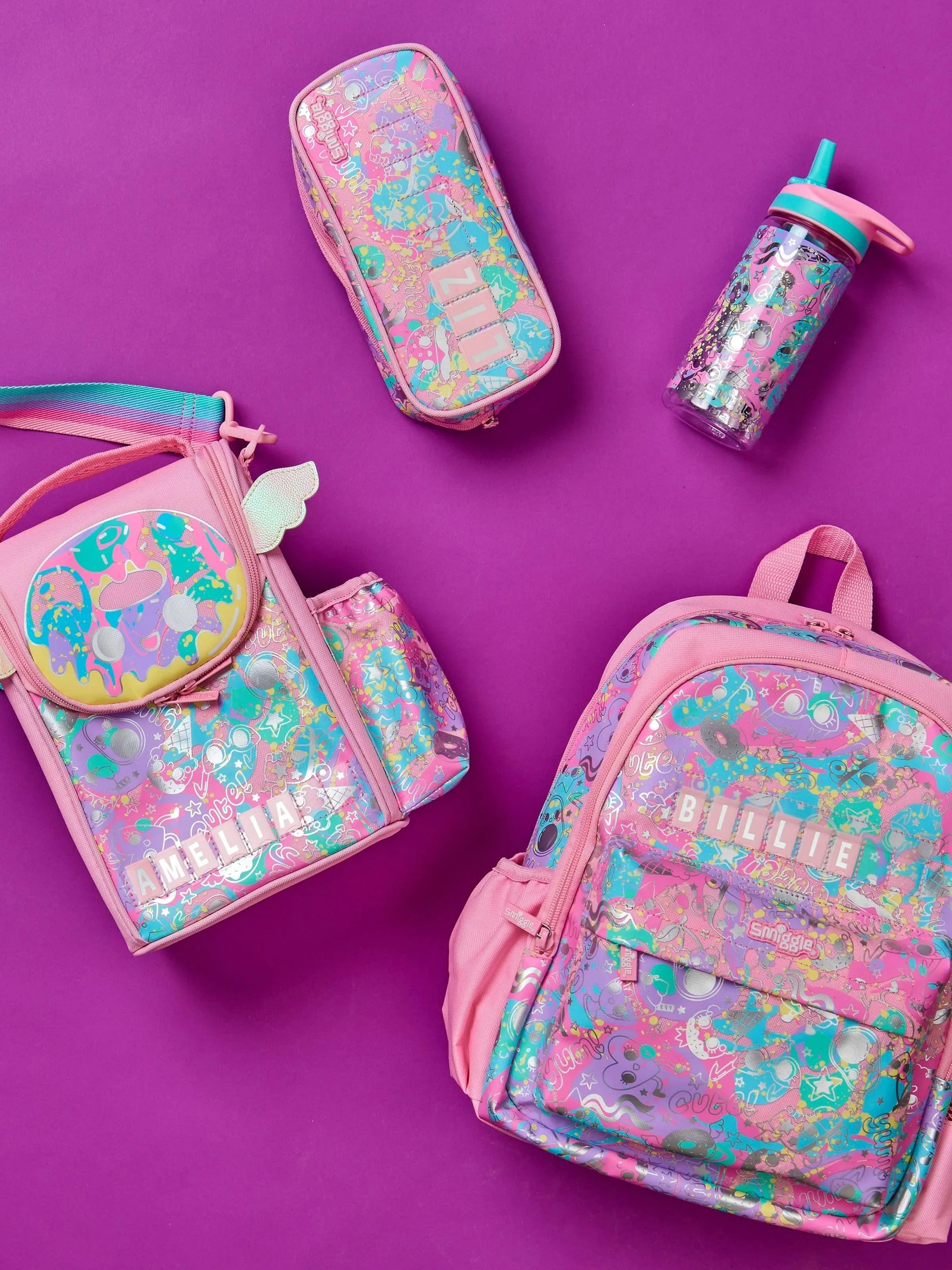 SMIGGLE Sky Hi Junior Id Lunchbox With Strap - Peach