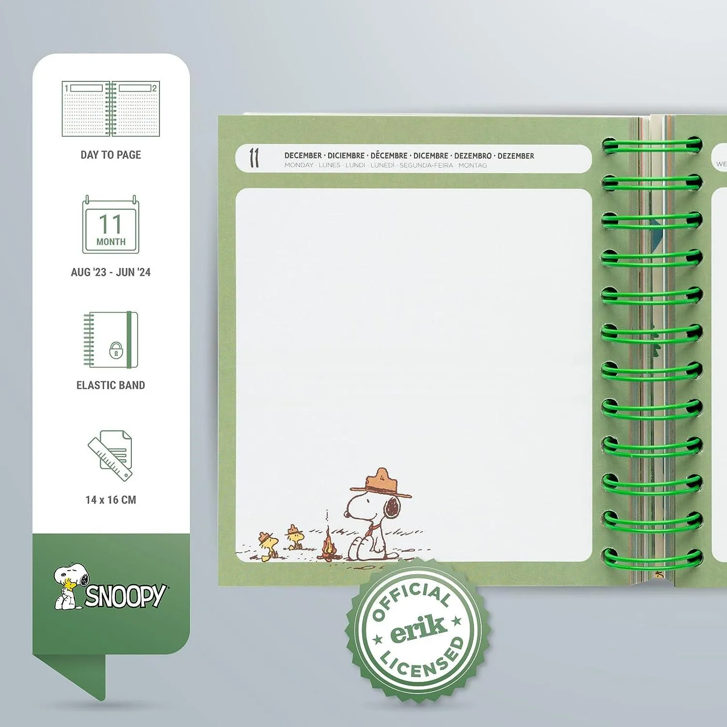 SNOOPY 2023/2024 School Diary Day To Page 11 Months